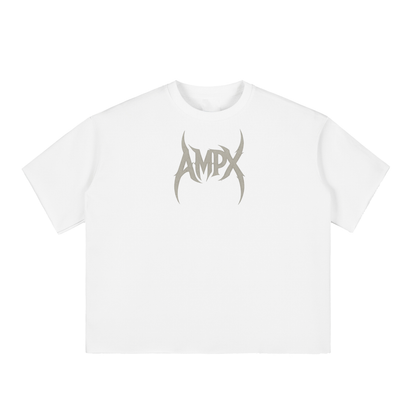 Ampx Boxy Half-Sleeve Raw-Edge T-Shirt