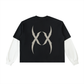 Layered Contrast Sleeve Cotton T-Shirt
