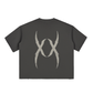 Ampx Boxy Half-Sleeve Raw-Edge T-Shirt