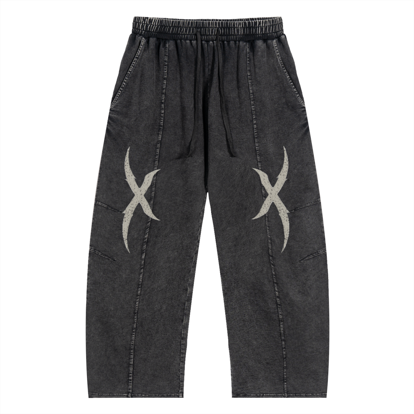 AMPX Snow Wash Drawstring Cotton Pants