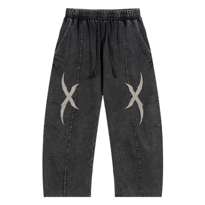 AMPX Snow Wash Drawstring Cotton Pants