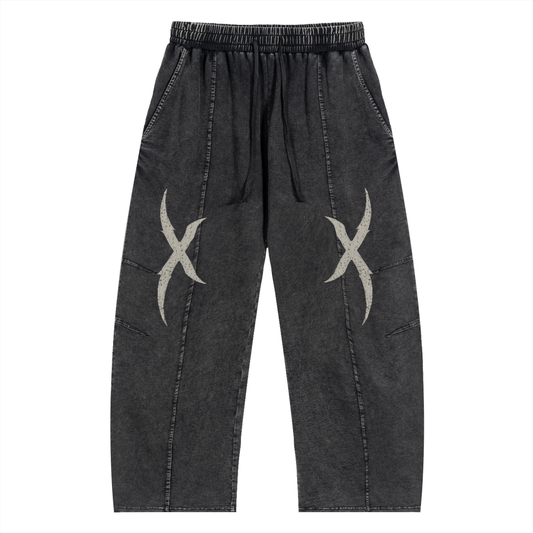 AMPX Snow Wash Drawstring Cotton Pants