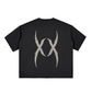Ampx Boxy Half-Sleeve Raw-Edge T-Shirt