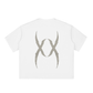 Ampx Boxy Half-Sleeve Raw-Edge T-Shirt