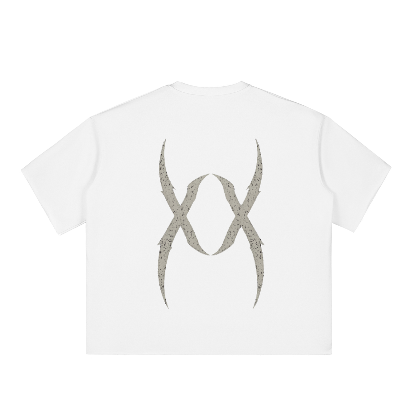 Ampx Boxy Half-Sleeve Raw-Edge T-Shirt