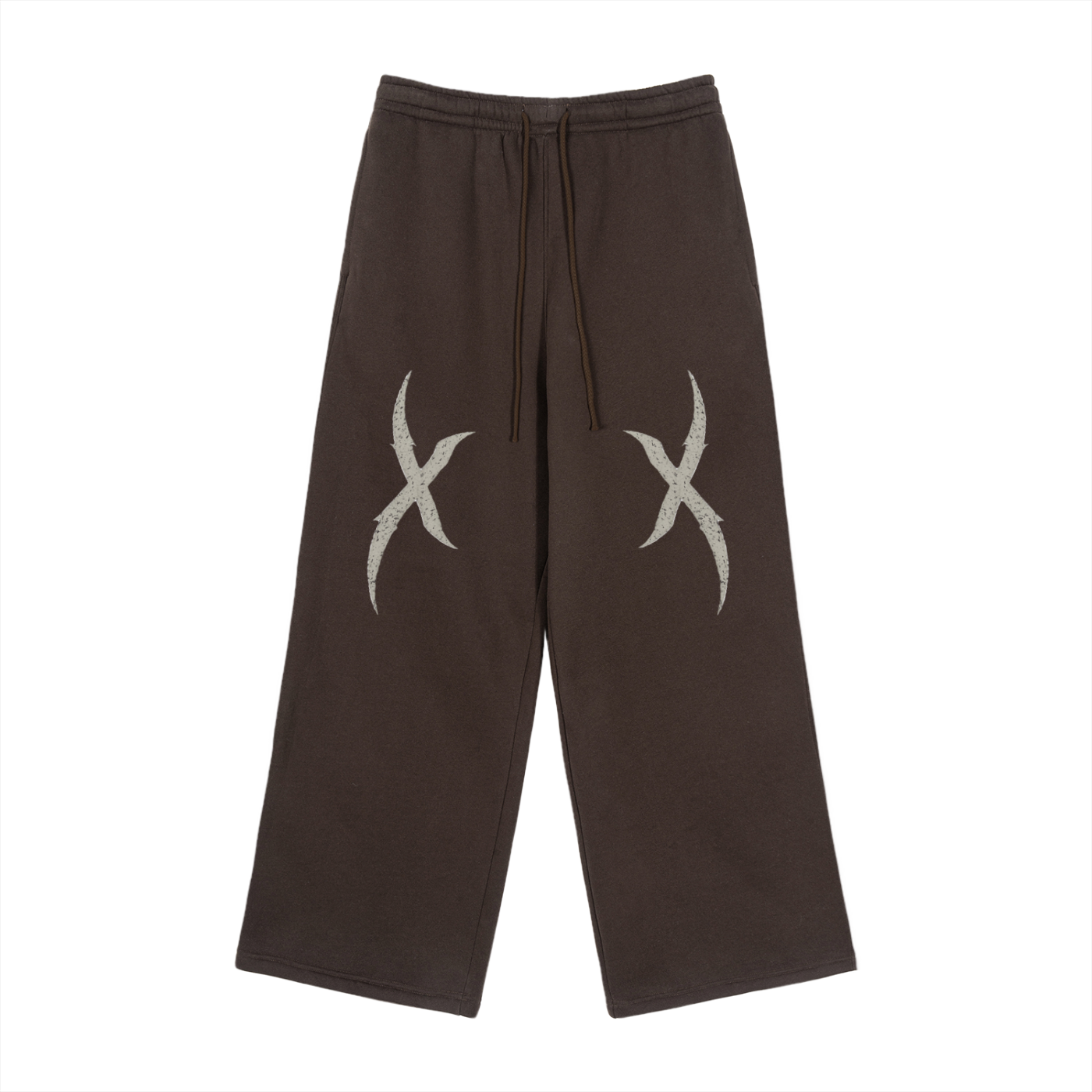 Fleece Drawstring Straight-Leg Sweatpants